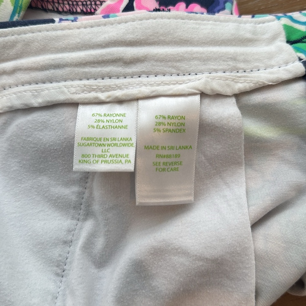 Lilly Pulitzer Women’s Callahan Knit shorts high tide Floral Print size 8 - Picture 8 of 11